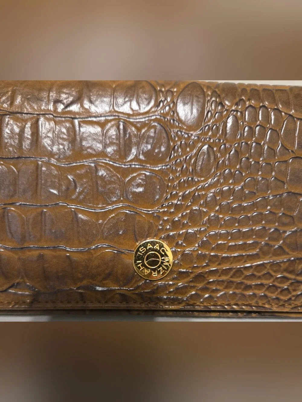 ISAAC MIZRAHI brown Clutch